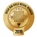 Irish Gin Gold Medal logo from Irish Whiskey Awards 2019